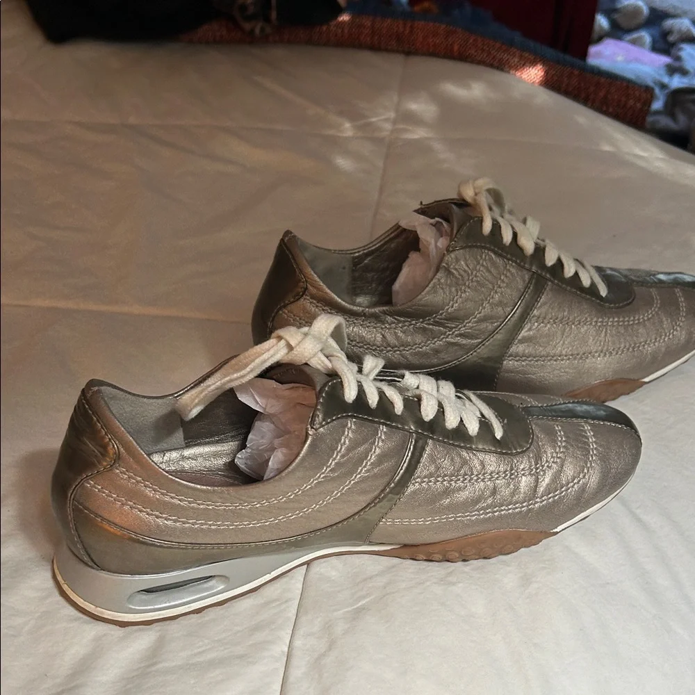 Cole Haan/Nile Air Metallic Gold Women's Shoes with Ivory Laces/Size 7.5B - Picture 8 of 10